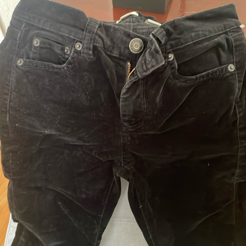 J Crew velour pants. Black. Size 25. Nice. Ankle.